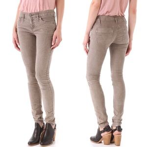 Free People light grey/taupe corduroy skinny pants
